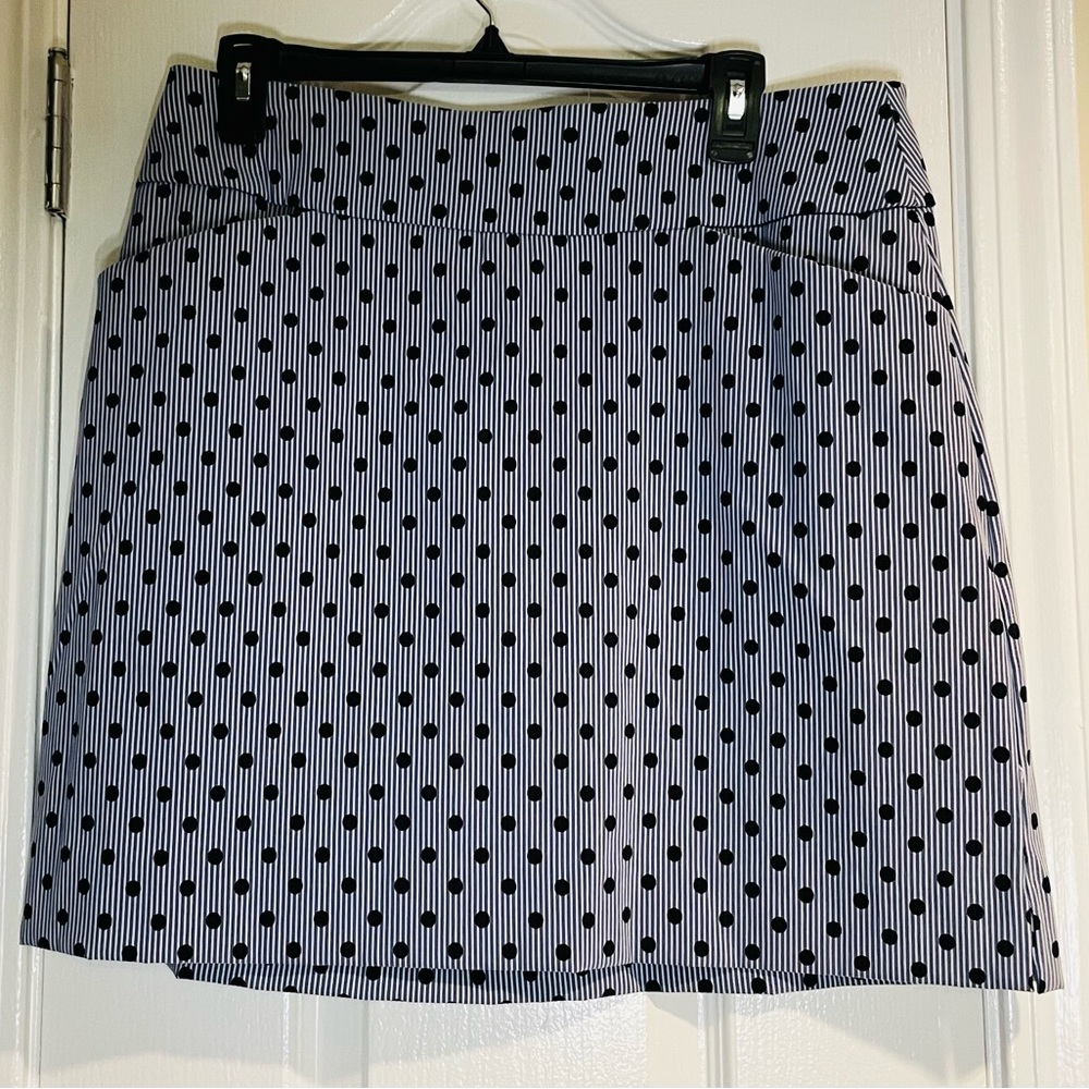 Charter Club Classic Skort, Navy Blue Polka Dot, Size 10
